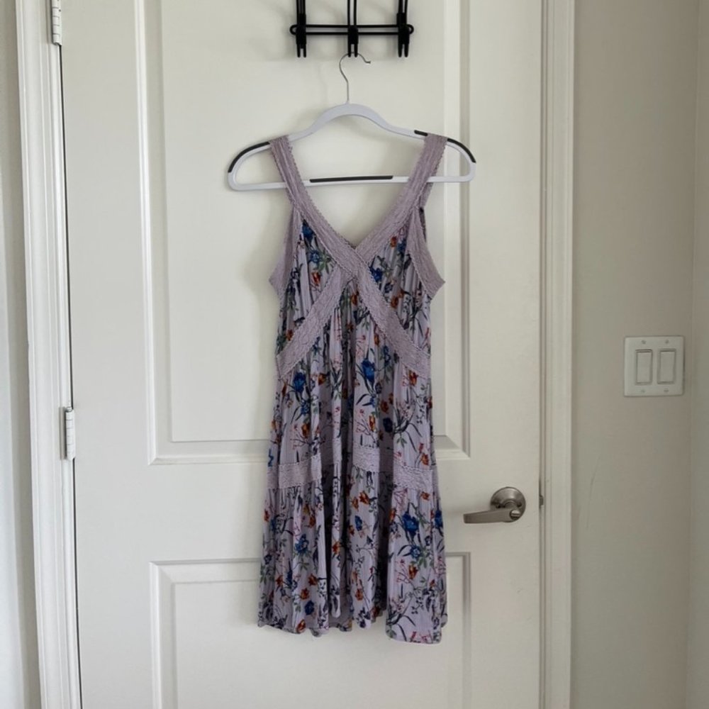 purple floral sundress